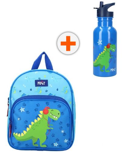 Комплект за детска градина Vadobag Pret - Раница и бутилка за вода, динозавър - 1