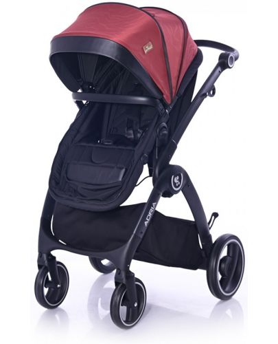 Комбинирана детска количка Lorelli - Adria, Black and Red - 5