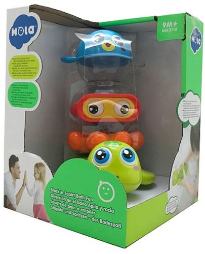 Комплект играчки за баня Hola Toys - Весели животни - 9