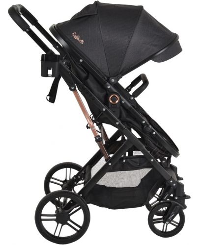 Комбинирана бебешка количка Moni - Rafaello, черна - 3