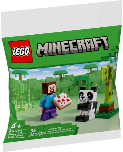 Конструктор LEGO Minecraft - Стийв и бебе панда (30672) - 1