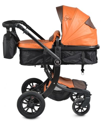 Комбинирана детска количка Moni - Sofie, кожа - 5
