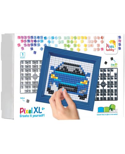 Креативен комплект с рамка и пиксели Pixelhobby - XL, Кола - 1