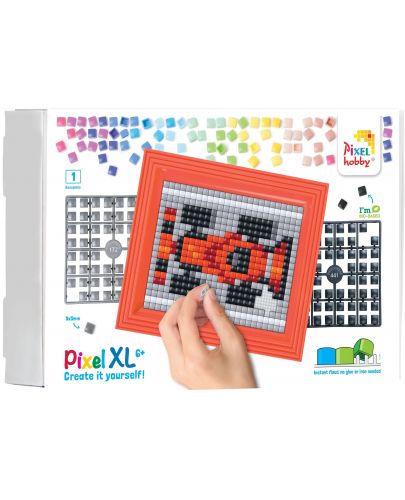 Креативен комплект с рамка и пиксели Pixelhobby - XL, Състезателна кола - 1