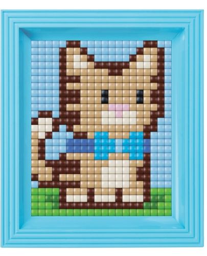 Креативен комплект Pixelhobby - Мозайка с рамка и пиксели XL, коте - 2