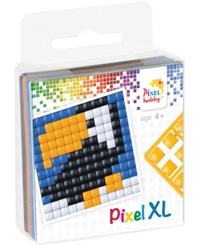 Креативен хоби комплект с пиксели Pixelhobby - Тукан, 4 цвята, 240 части - 1
