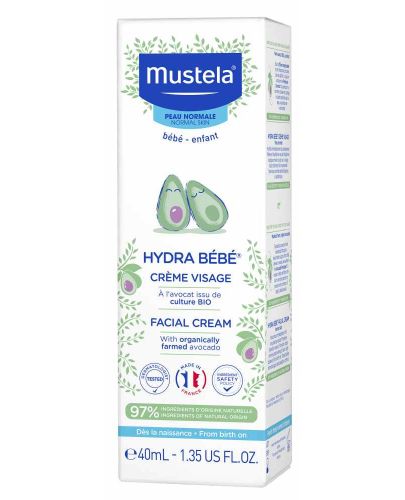 Крем за лице Mustela - Hydra Bebe, 40 ml - 2