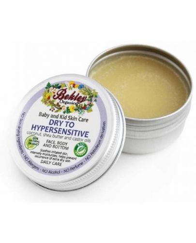 Крем за суха и свръхчувствителна кожа Bekley Organics - Кокос, 30 ml - 2