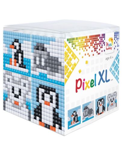 Креативен комплект с пиксели Pixelhobby - XL, Куб, полярни животни - 1