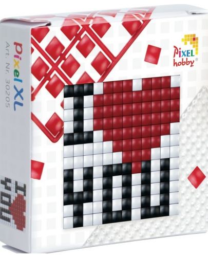 Креативен комплект с пиксели Pixelhobby - XL, Обичам те - 1