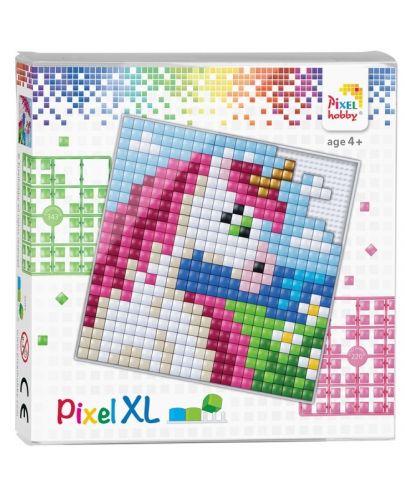 Креативен комплект с пиксели Pixelhobby - XL, Еднорог, Вид 2 - 1