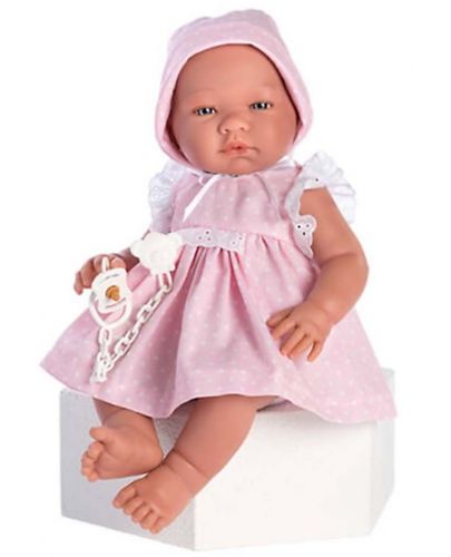Кукла бебе Asi - Мария, с розова рокля, 43 cm - 1