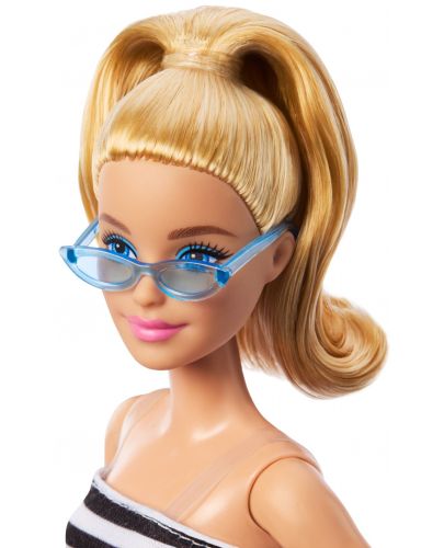 Кукла Barbie Fashionistas - С черно-бял потник и розова пола - 3
