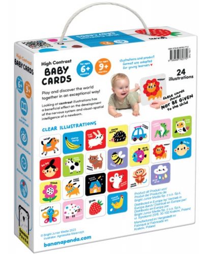Кутия с бебешки контрастни карти Banana Panda - 6м+/9м+ - 7