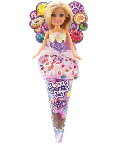 Кукла в конус Sparkle Girlz, с рокля със сладкиши, асортимент - 5