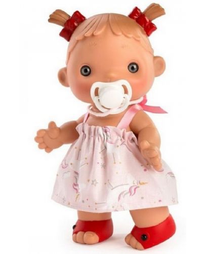 Кукла Asi - Даниела с розова рокля с еднорог, 23 cm - 1