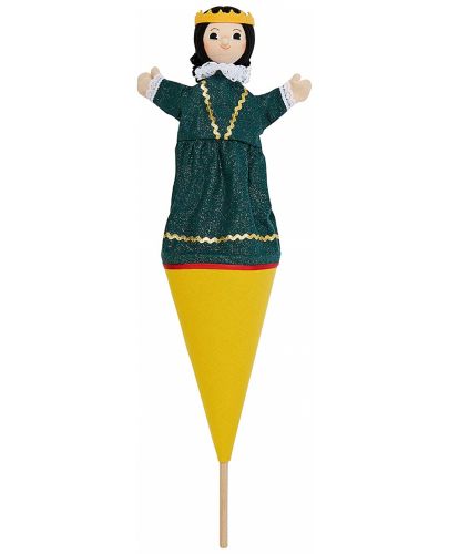 Кукла за театър с конус и дървена пръчка Moravska ustredna Brno - Кралица, 56 cm - 1