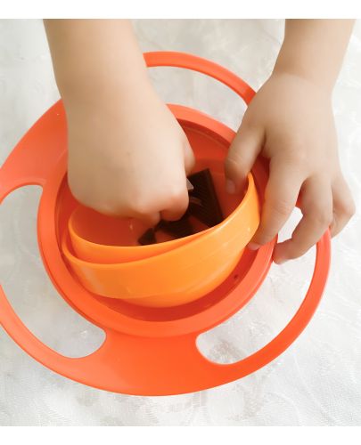 Купа за хранене с въртене на 360 градуса BabyJem - Оранжева - 3