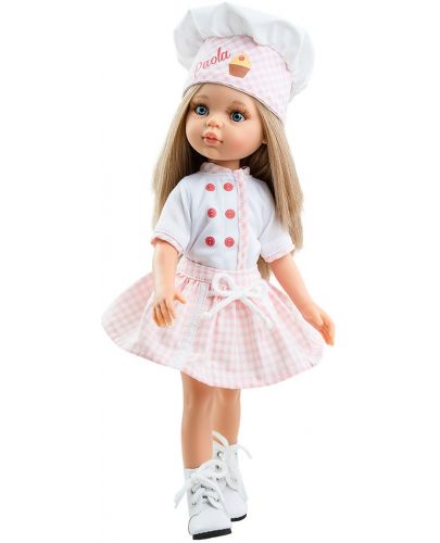 Кукла Paola Reina Amiga Profesiones - Карла, с облекло на сладкар, 32 cm - 1