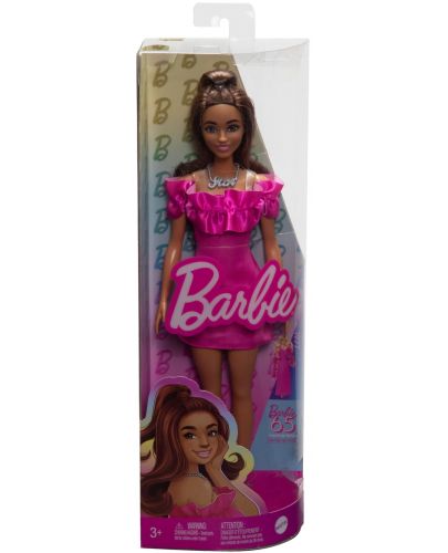 Кукла Barbie Fashionistas - С розова рокля - 6