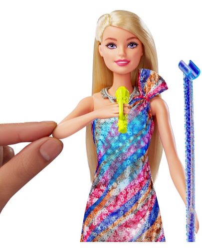 Кукла Mattel Barbie Big City - Барби Malibu, с цветна рокля и аксесоари - 3