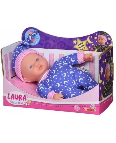 Кукла-бебе Simba Toys - Лаура, със светещи в тъмното дрехи - 1