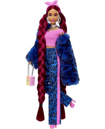 Кукла Barbie Extra - С червена коса на плитки, кученце и аксесоари - 2