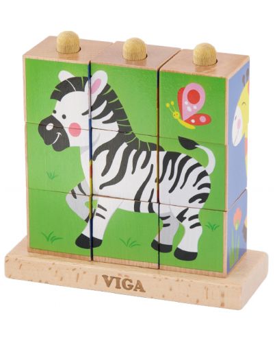 Кубчета Viga - Диви животни, 9 броя - 4