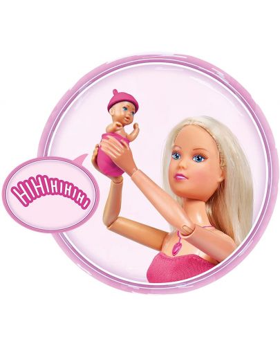 Кукла Simba Toys Steffi Love - New Born Baby, със звуци - 5