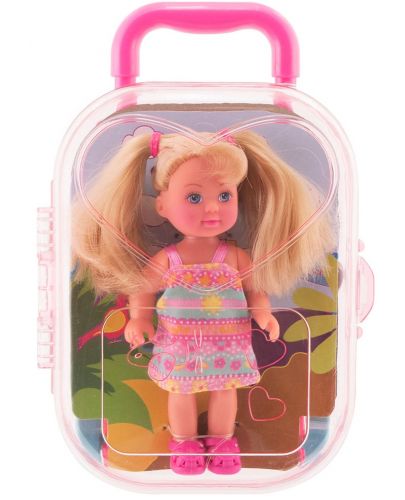 Кукла Simba Toys Evi Love - Еви в куфарче, с шарена рокля - 1