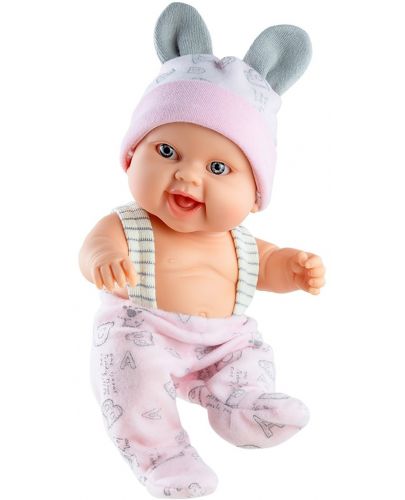 Кукла Paola Reina Peques - Лусия Peque Europea, с тиранти и шапка с ушички, 21 cm - 1
