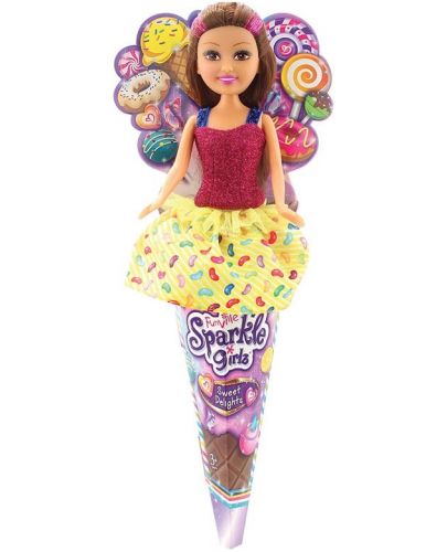 Кукла в конус Sparkle Girlz, с рокля със сладкиши, асортимент - 2