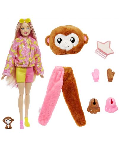 Кукла супер изненада Barbie - Color Cutie Reveal, маймуна - 2