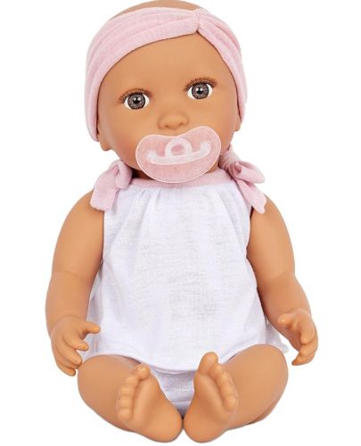 Кукла-бебе Battat Lulla Baby - С боди, розов биберон и лента за глава - 1