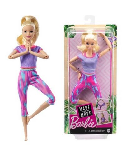 Кукла Mattel Barbie Made to Move, с руса коса - 1