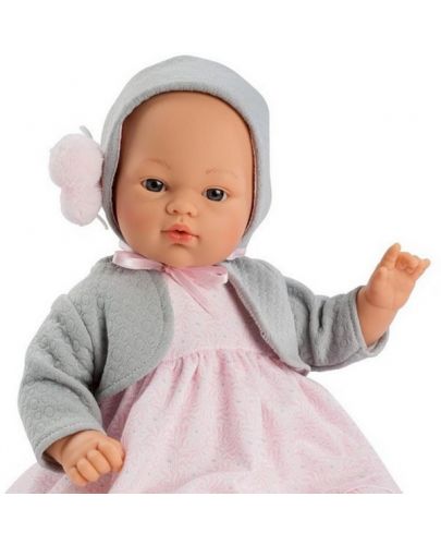 Кукла Asi - Бебе Коке, с розова рокля и сива жилетка - 1