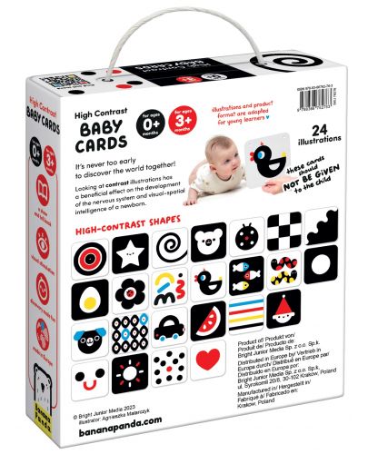 Кутия с бебешки контрастни карти Banana Panda - 0м+/3м+ - 7