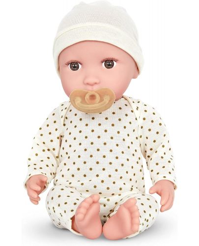 Кукла-бебе Battat Lulla Baby - С бяла пижама на точки и шапка - 2