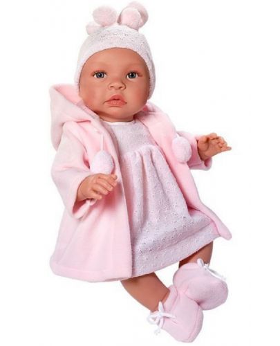 Кукла бебе Asi - Лея, с розово палто, 46 cm - 1