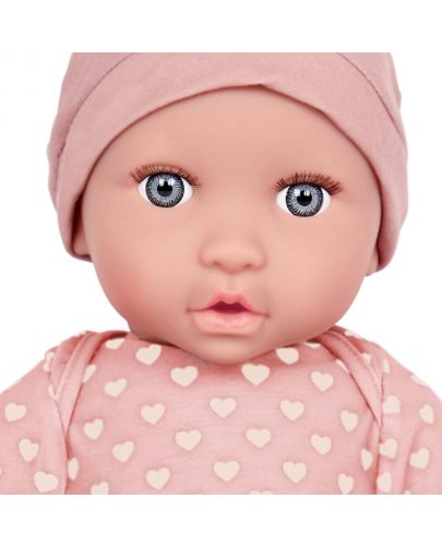 Кукла-бебе Battat Lulla Baby - С пижама на сърца и розова шапка - 4