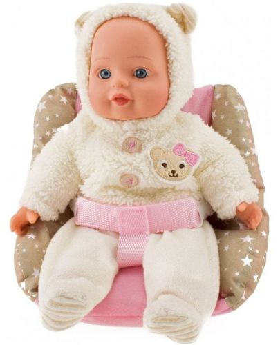Кукла-бебе Toi Toys - В столче за кола, 33 cm - 1