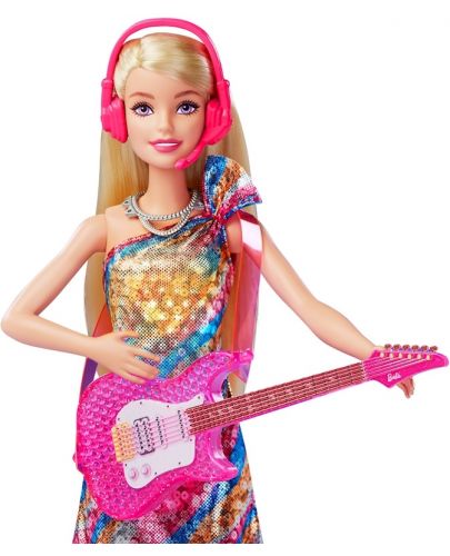 Кукла Mattel Barbie Big City - Барби Malibu, с цветна рокля и аксесоари - 4