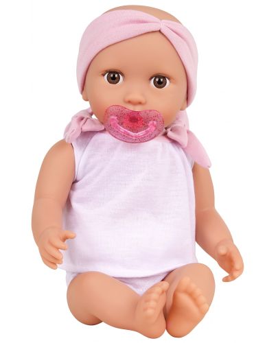 Кукла-бебе Battat Lulla Baby - С боди, биберон с брокат и лента за глава - 1