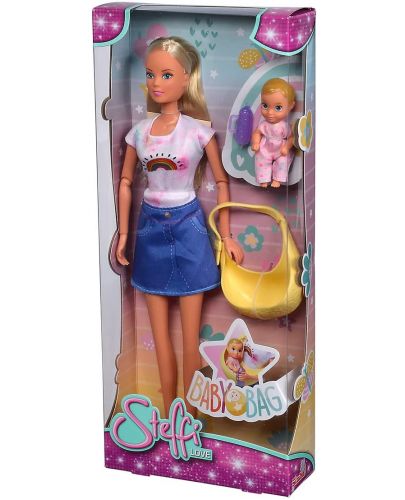 Кукла Simba Toys Steffi Love - Стефи с раница за бебе - 4