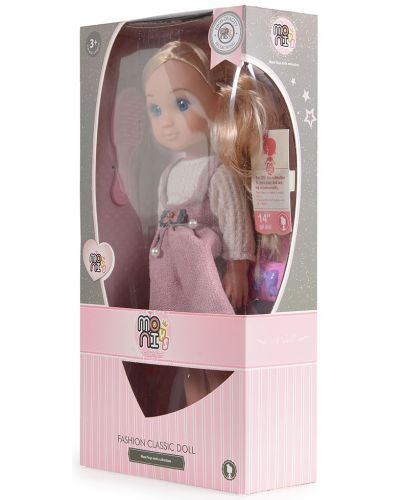 Кукла Moni - С лилава рокля и дълга руса коса, 36 cm - 3