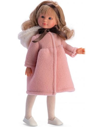 Кукла Asi - Силия, с вълнено розово палто с качулка, 30 cm - 1