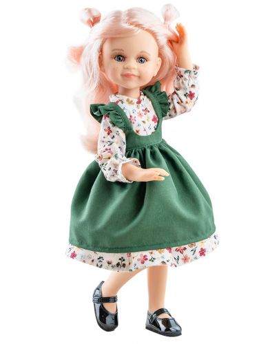 Кукла Paola Reina Amigas - Клео, със зелена рокля, 32 cm - 1