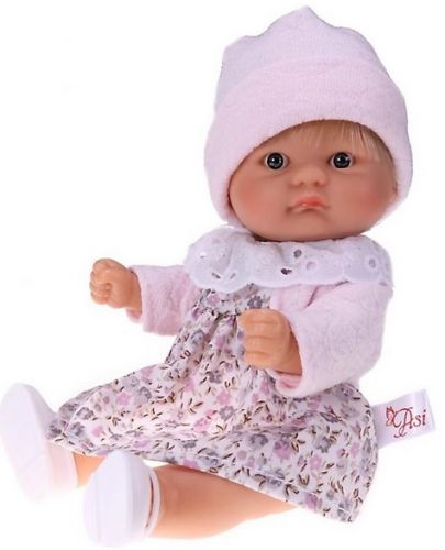 Кукла Asi - Бебе Чикита, с розовa жилетка и рокля на цветя - 1