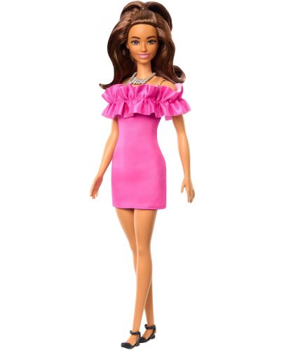 Кукла Barbie Fashionistas - С розова рокля - 1
