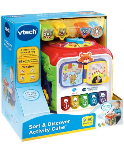 Бебешка играчка Vtech - Занимателен куб, със светлина и звук - 8